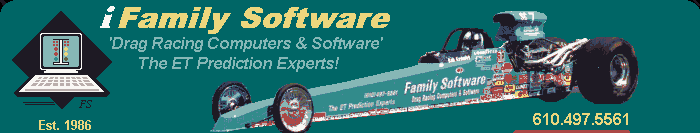 Family Software Logo - Drag Racing Computers and Software, The ET Prediction Experts!